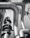 Jean-Pierre Sudre Compagnie Française de Raffinage (French Refinery Company), Gonfreville-l’Orcher 1960s Silver gelatine print on paper  © Jean-Pierre Sudre/ Musée Nicéphore Niépce collection