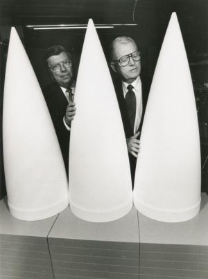 Anonymous, PatriotMissile Warheads Promoters 1991 Press Photo Gelatin silver print 25,3 x 20,2 cm © private collection